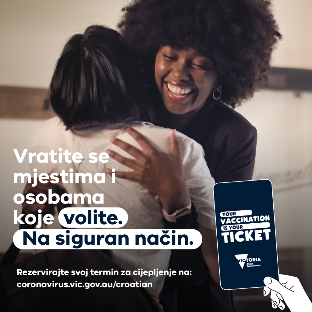 Your Vaccination is Your Ticket -Croatian