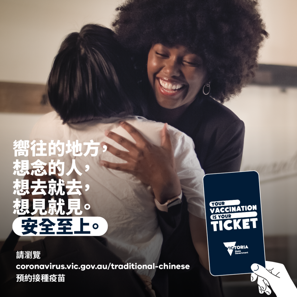 Your Vaccination is Your Ticket -Traditional Chinese