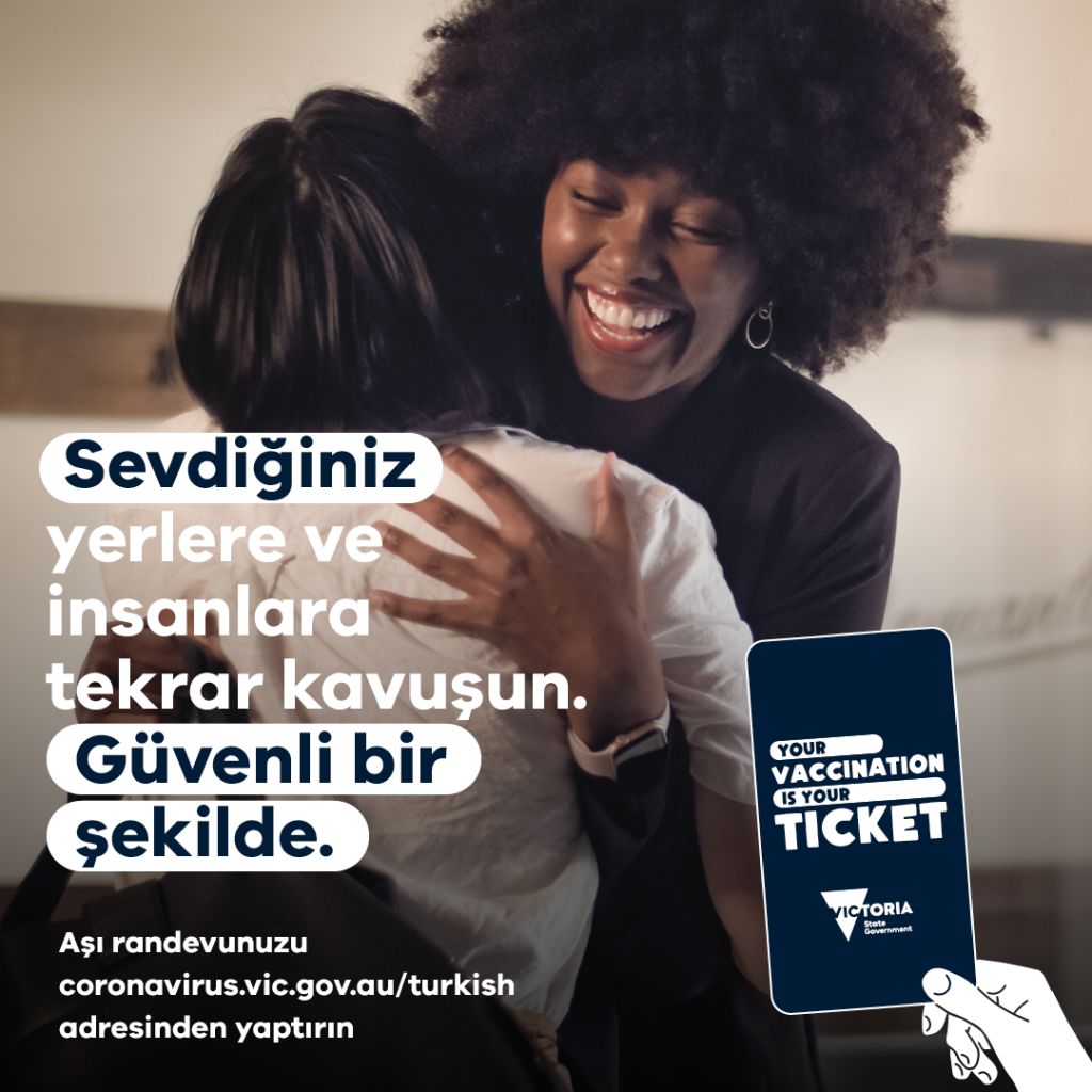 Your Vaccination is Your Ticket -Turkish
