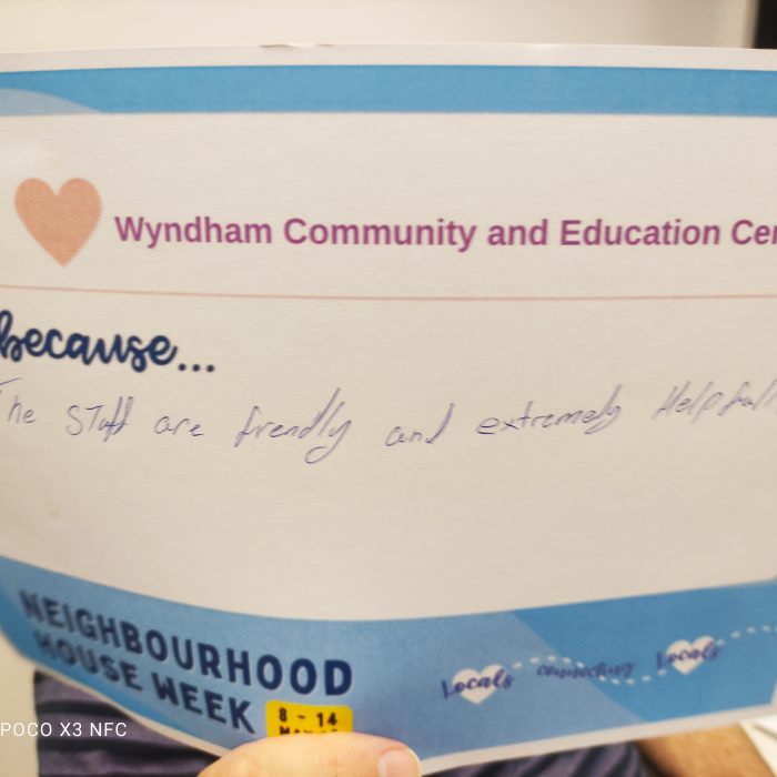 Neighbourhood House Week Wyndham CEC